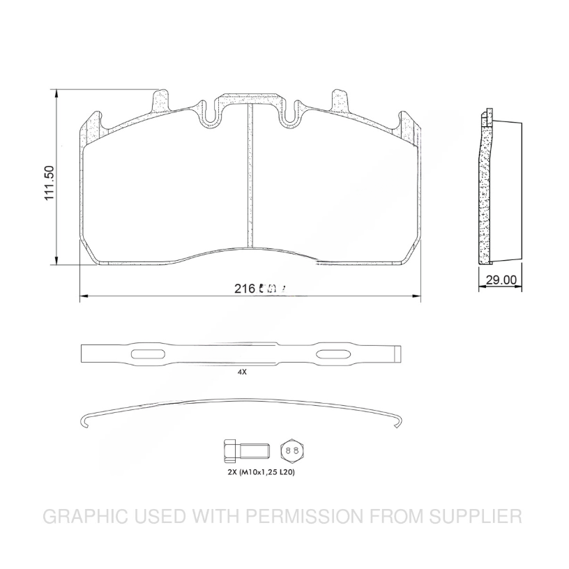HDX MPBD1370HD AIR DISC BRAKE PAD HF EXTREME TEMP BRAK