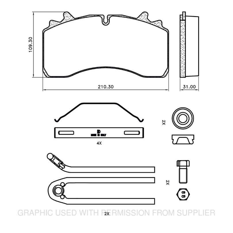 HDX MPBD1777HD AIR DISC BRAKE PAD HF EXTREME TEMP BRAKI