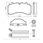 HDX MPBD1777HD AIR DISC BRAKE PAD HF EXTREME TEMP BRAKI