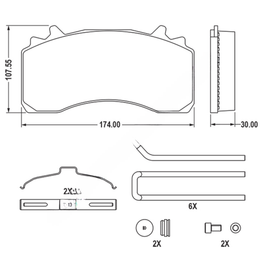 HDX MPBD2061CV MED/HVY DUTY AIR DISC PADS