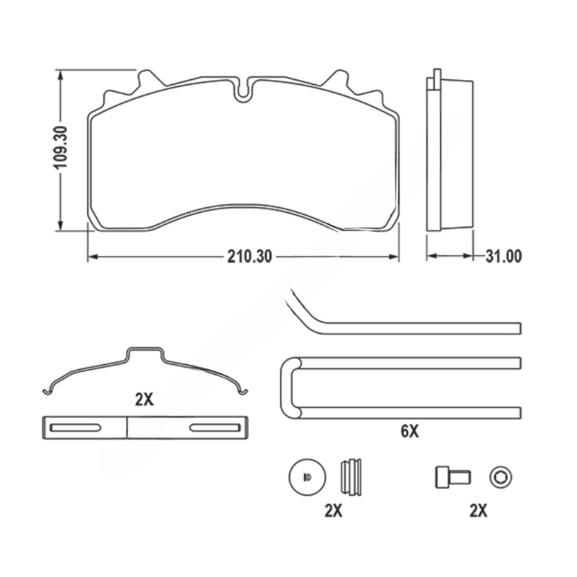 HDX MPBDH1777HD DISC BRAKE PADS