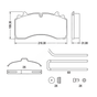 HDX MPBDH1777XT DISC BRAKE PADS AIR FOR WABCO MAX22T