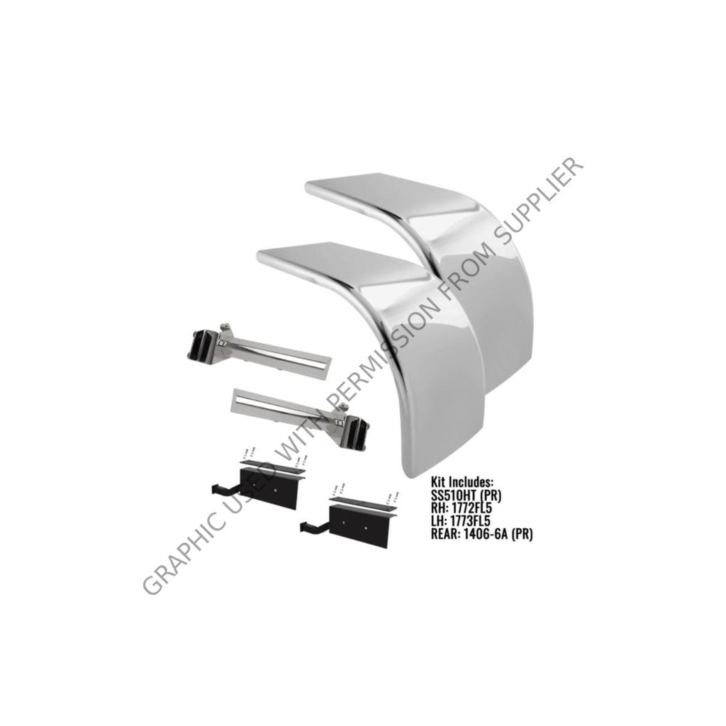 HGB SS510HT FL5 304SS HALF TANDEM KIT 35.5 INCH DROP