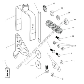 HLD RK 351 12415 L YOKE/YOKE SHAFT/CAM KIT, LH(XA-351/-331