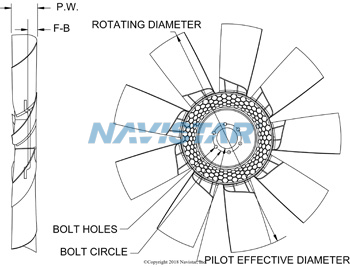 HOR991813253 FAN ENG COOLING 32 DIA 2.56