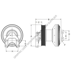 HOR 79A8165 CLUTCH DMA SE 21 REMAN CAT 8K 6K 190 5 6
