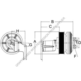 HOR 79A9319 REMAN CLUTCH DMA SE 21 CAT 8 PK 217 1 65