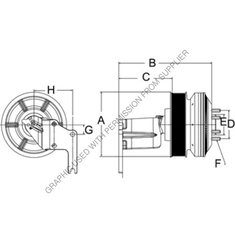 HOR 79A9319 REMAN CLUTCH DMA SE 21 CAT 8 PK 217 1 65