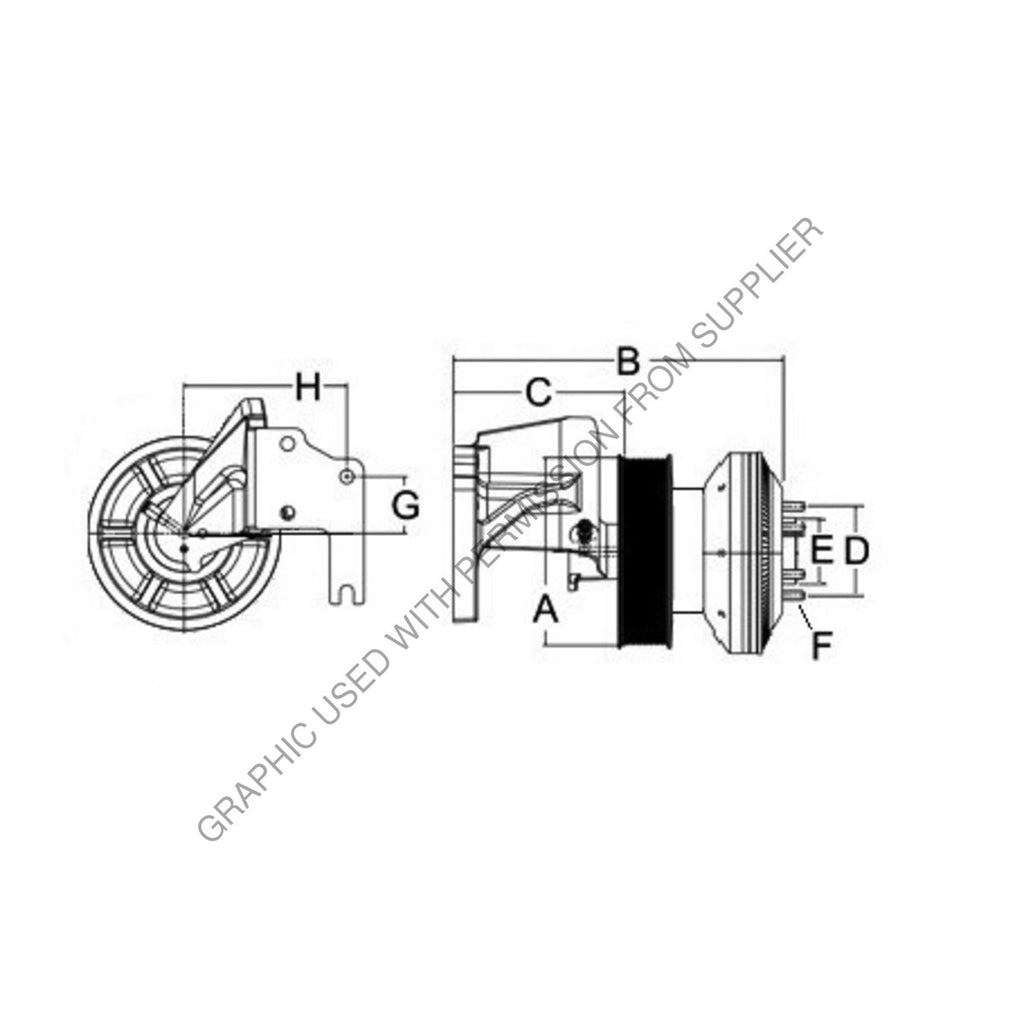 HOR 79A9654 FAN CLUTCH, REMAN DMA CUM 200 65 20.7