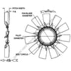 HOR 986864942 FAN 864 CW,PLASTIC,91.7WD,237.59PD,256.7