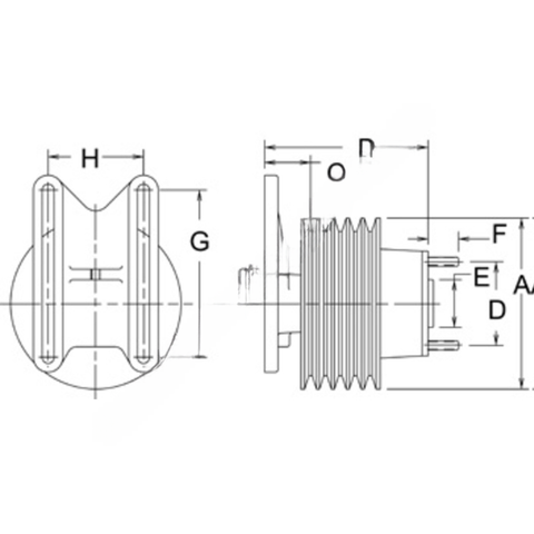HOR 991952 DHDRIVE HUB 5 GROOV