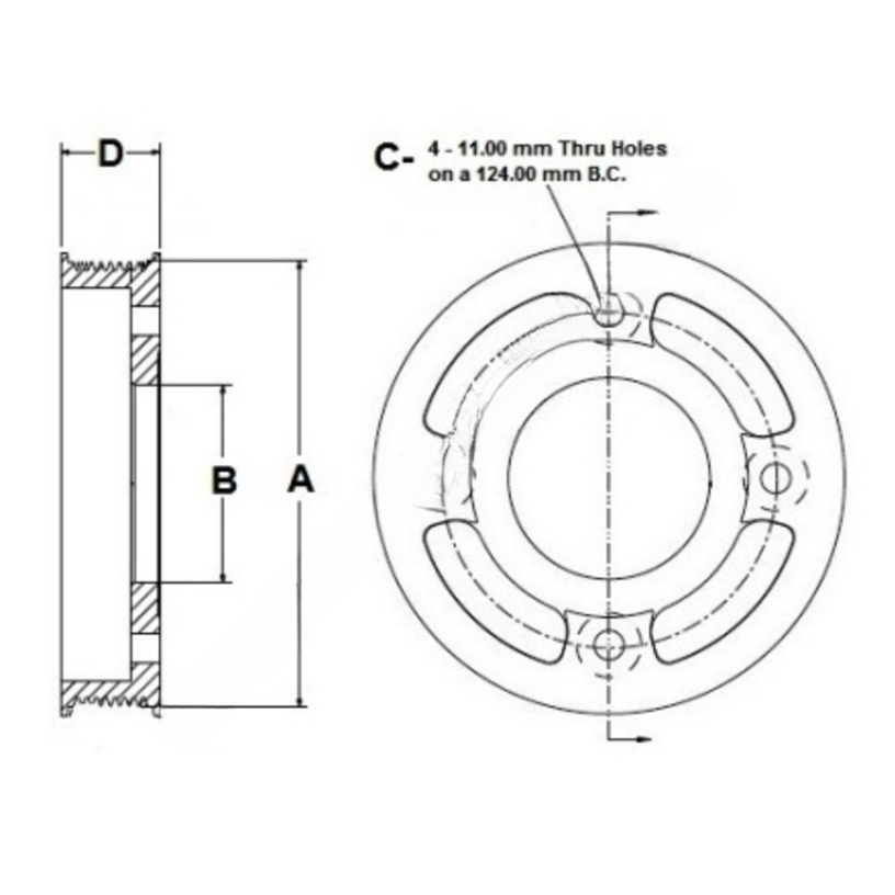 HOR 993005 PULLEY-FAN,LIVE CENTER SHAFT