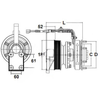 HOR 996154 CLUTCH EC600 W/DH PCR,182.0,8-PK