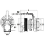 HOR 996154 CLUTCH EC600 W/DH PCR,182.0,8-PK