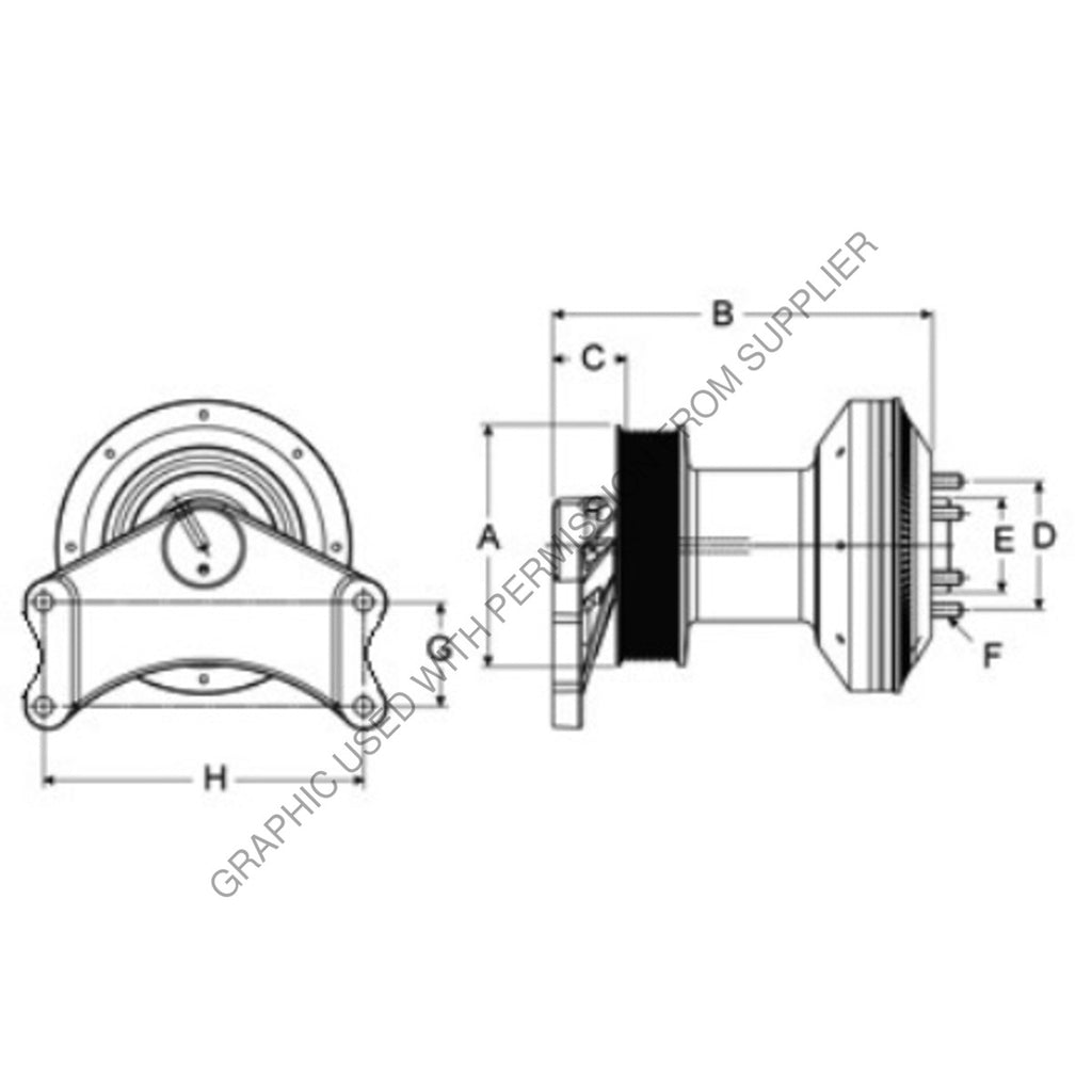 HOR 99A7204 FAN CLTCH,DMA,HDEP,330,WST