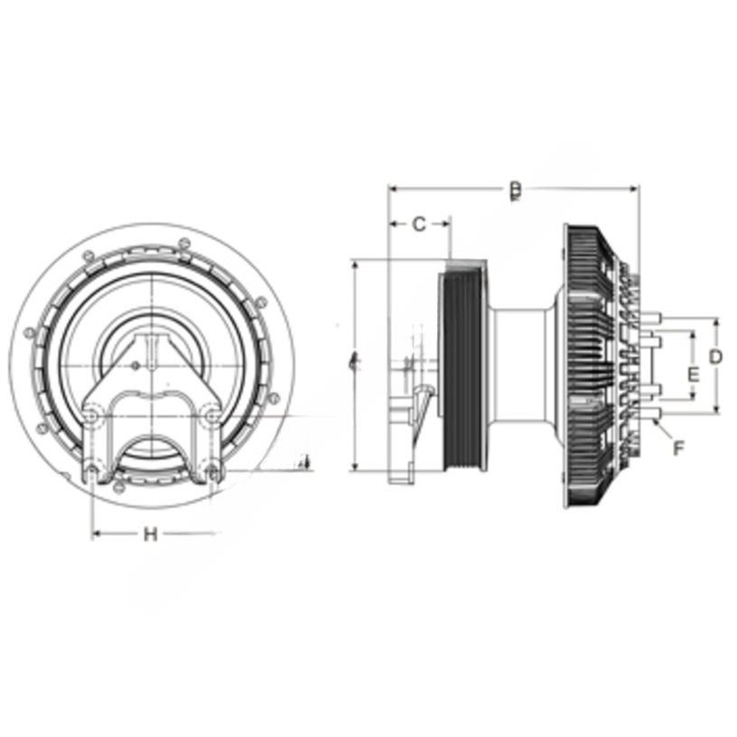 HOR 99A8131 2 FAN DRIVE: 2 SPD-ISL 492CTS