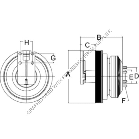HOR 99A9451 CLUTCH DMA SE 21 CAT,254.0,8-PK