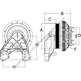 HOR 99A9569 2 CLUTCH-FAN DRIVE-DMA,2SPEED,ISX,ADR11 42