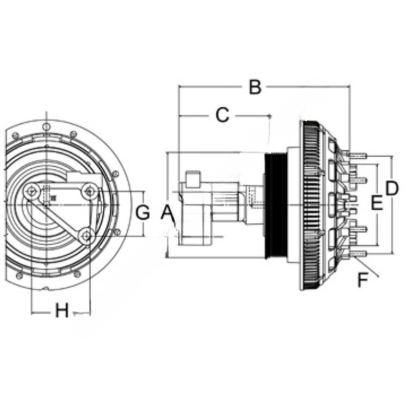HOR 99A9731 CLUTCH DMA2S SE 24 CUM,163.3,8-PK,127.0