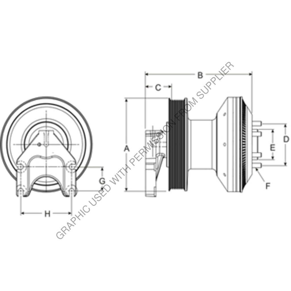 HOR 99A9737 FAN DRIVE-DM2SPEED,ISX,292MM,292 CENTER