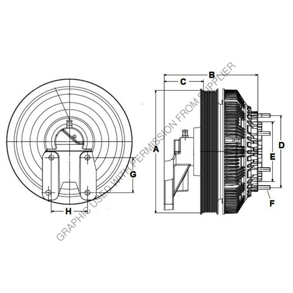 HOR 99A9742 CLUTCH DMA2S INTL,258.6,8PK,126.9 PLT,26