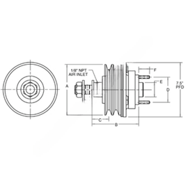 HOR 99E0003 CLUTCH AR2S CUM,255.24,10-PK,27.1 STUDS