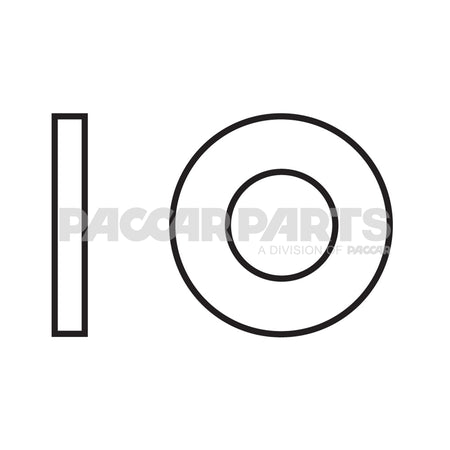 HWC01117 WasherRound 10X12X0049 Stl Blk