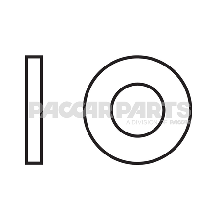 HWC01117 WasherRound 10X12X0049 Stl Blk