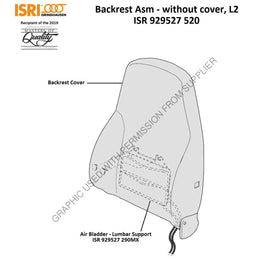 ISR 929527 520 BACKREST ASSY,L2,W/O COVER