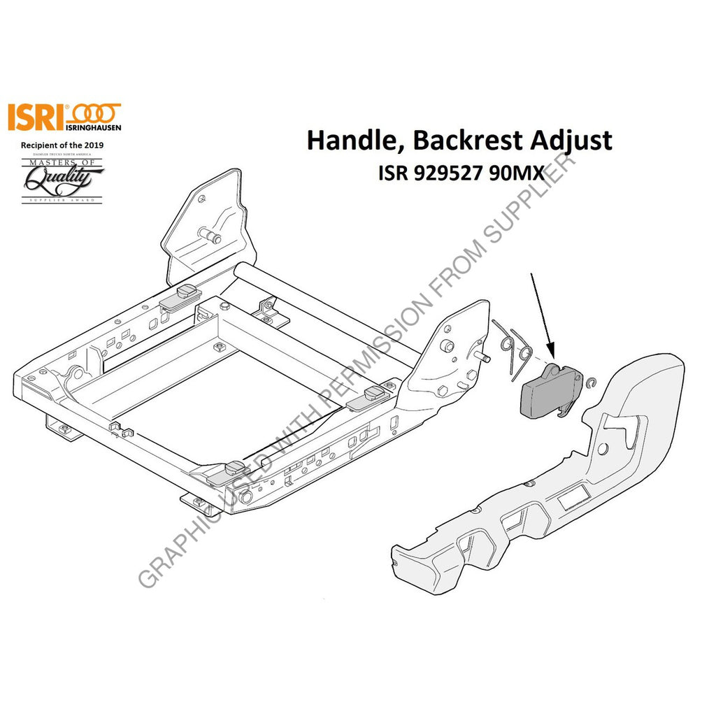 ISR 929527 90MX LEVER-BACKREST ADJ,LH