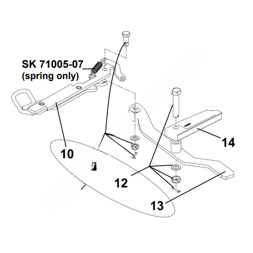 JOS SK75013 20B KIT-RELEASE ARM AND HANDLE REPLACEMENT