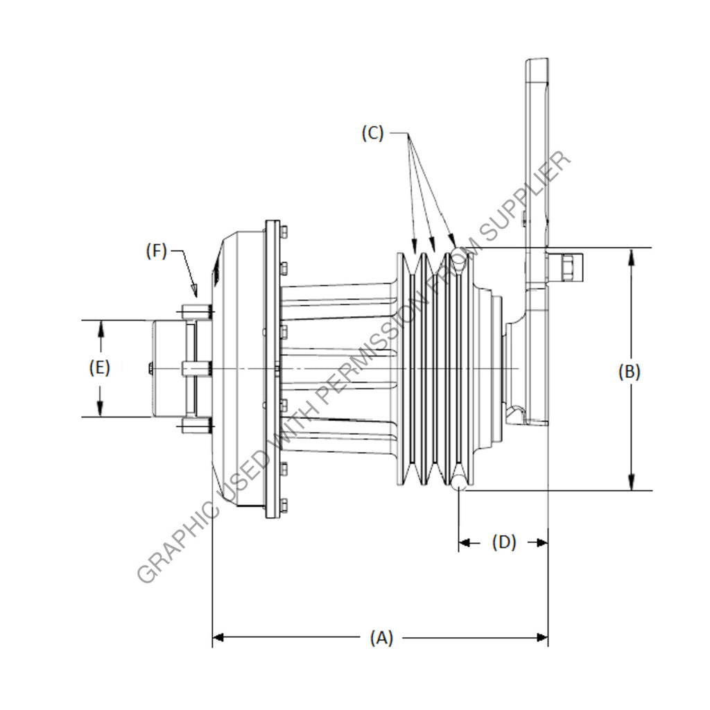 KYS 010032440 FAN DRIVE,K30,S60,8.93L,VEE