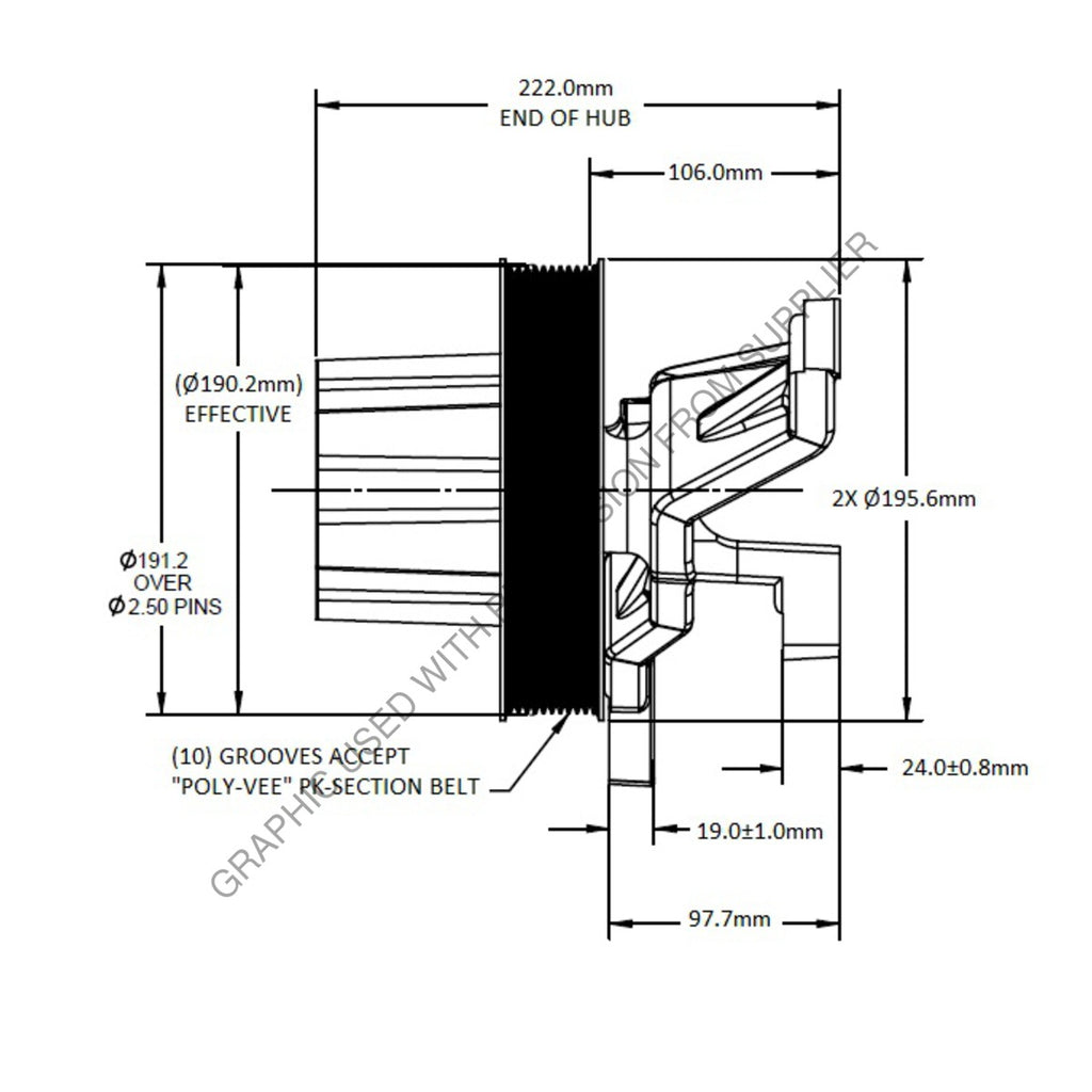 KYS 1077 09289 01 FAN HUB ASSY