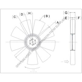 KYS 4735 41498 01 PILOT FAN 28.5 DIA