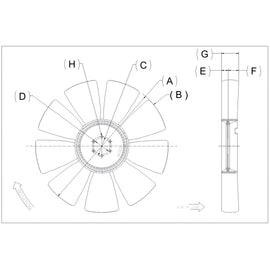 KYS 4735 43217 03 KYSOR FAN ASSY