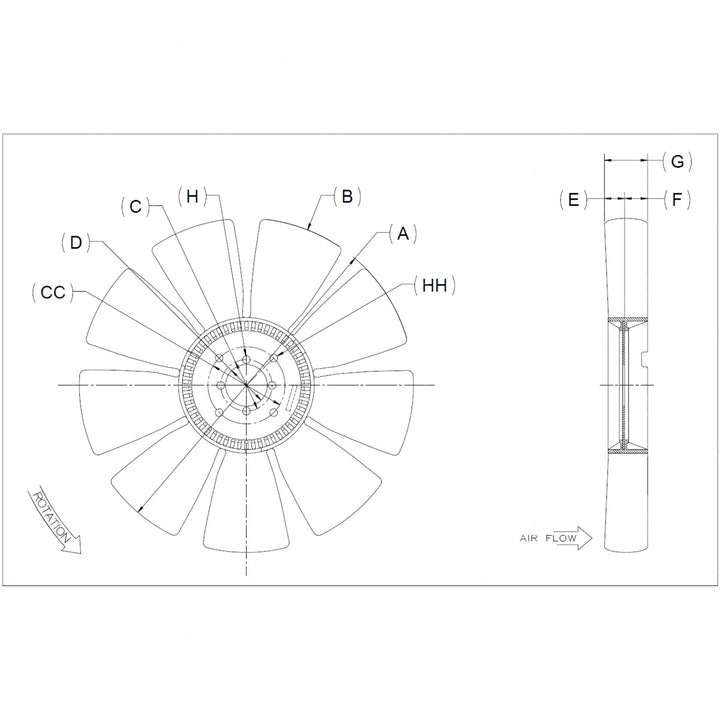 KYS 4735 43368 04 FAN 26X9, 352PW, 100