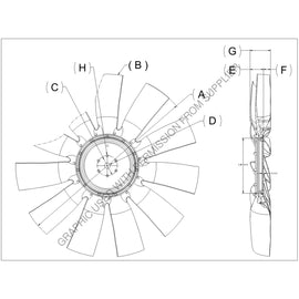 KYS 4735 44003 13 31 FAN BLADE