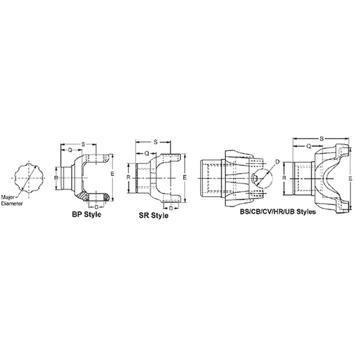 MBA 6813502744 YOKE-1710 W/O PARK BRAKE