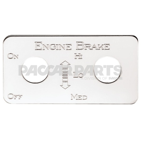 MC132 PLATE-SWITCH SS-ENGINE BRAKE HI, LO, MED