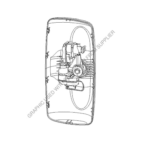 MEK 514144400 MIRROR HEAD-REMOTE,CHROME,LH/RH