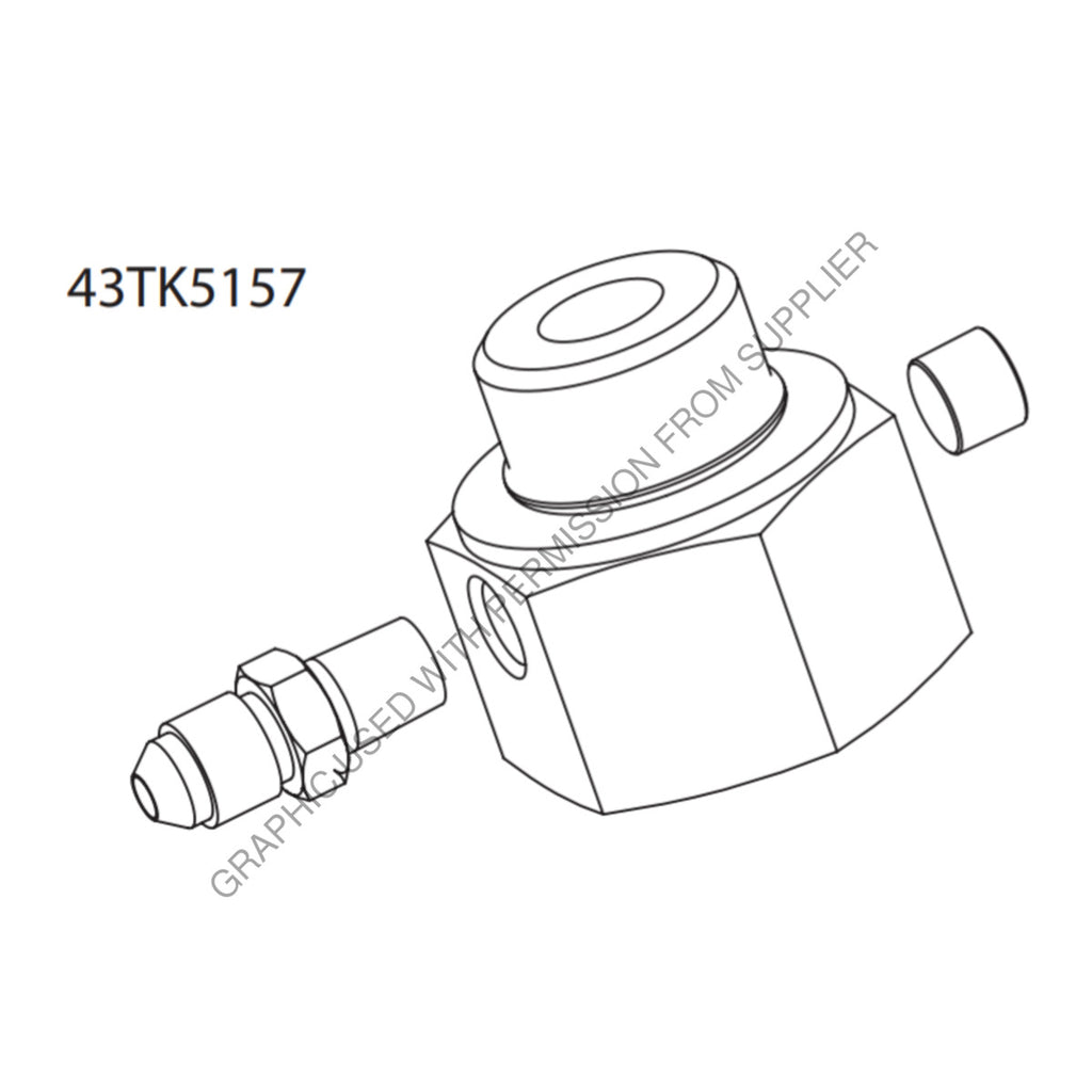 MPM 43TK5157 SHORT LUBE TEE W/FITTINGS