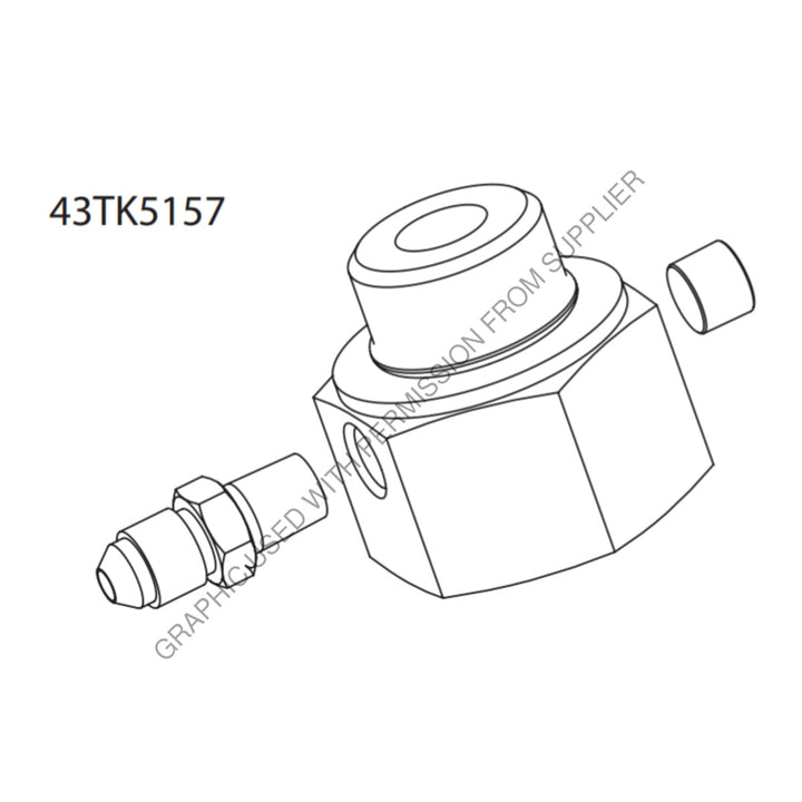MPM 43TK5157 SHORT LUBE TEE W/FITTINGS
