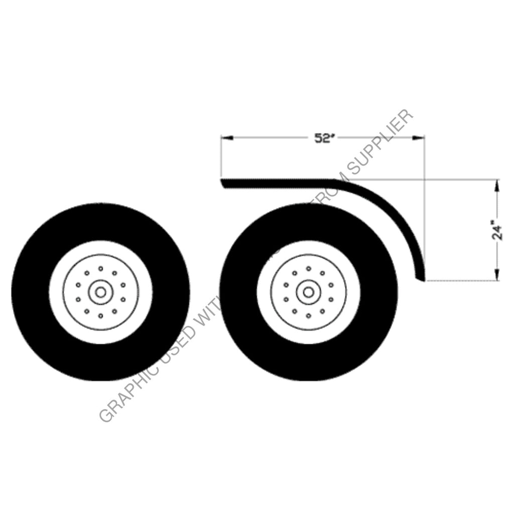 MTQ 5000 FENDER,HALF 52 SGL RAD .090 SM W/RIBS