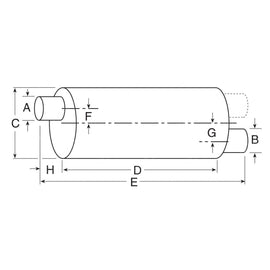 NGP 86536M TYPE 2 OVAL MUFFLER