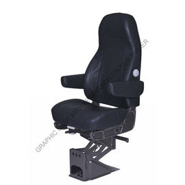 NTS 11117 305 SEAT- 6" HGT ADJ BLACK VINYL, 2 ARMREST