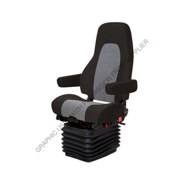 NTS 40049 366 SEAT, ADMIRAL CLTH BLK-GRY W/ ARMS