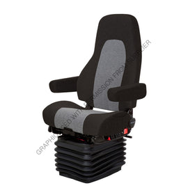 NTS 40050 366 SEAT, COMMODORE CLTH BLK-GRY W/ ARMS