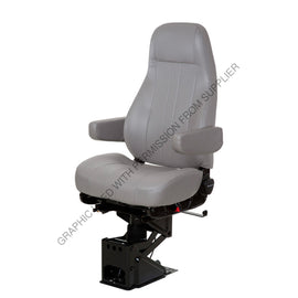 NTS 50764 301 SEAT, CAPTAIN HI VYL GRY W/ ARMS