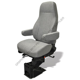 NTS 50764 361 SEAT, CAPTAIN HI CLTH GRY W/ ARMS