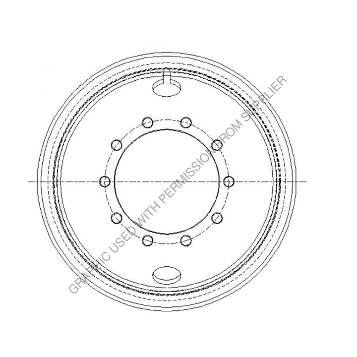 OTR 248634 0 WHL33 S 24 X8.5,PTD WHITE STL